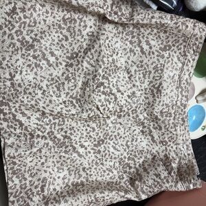 Free People Beige and Brown Leopard Print Mini Skirt